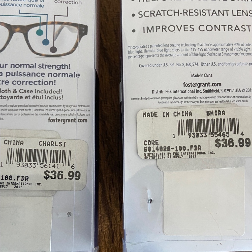 FOSTER GRANT READING GLASSES / 2 pairs +1.00 NWT - Picture 4 of 6